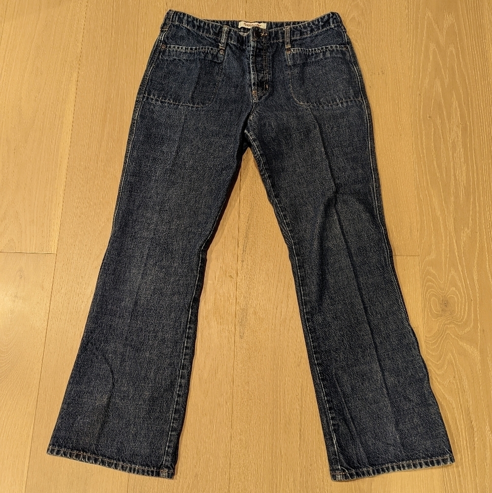 Y2K Abercrombie & Fitch Dark Blue Flare Jeans